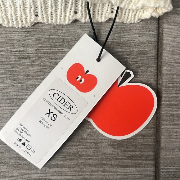 Cider Green Striped Sweater Sleeveless Crop Top XS NWT - Picture 3 of 6